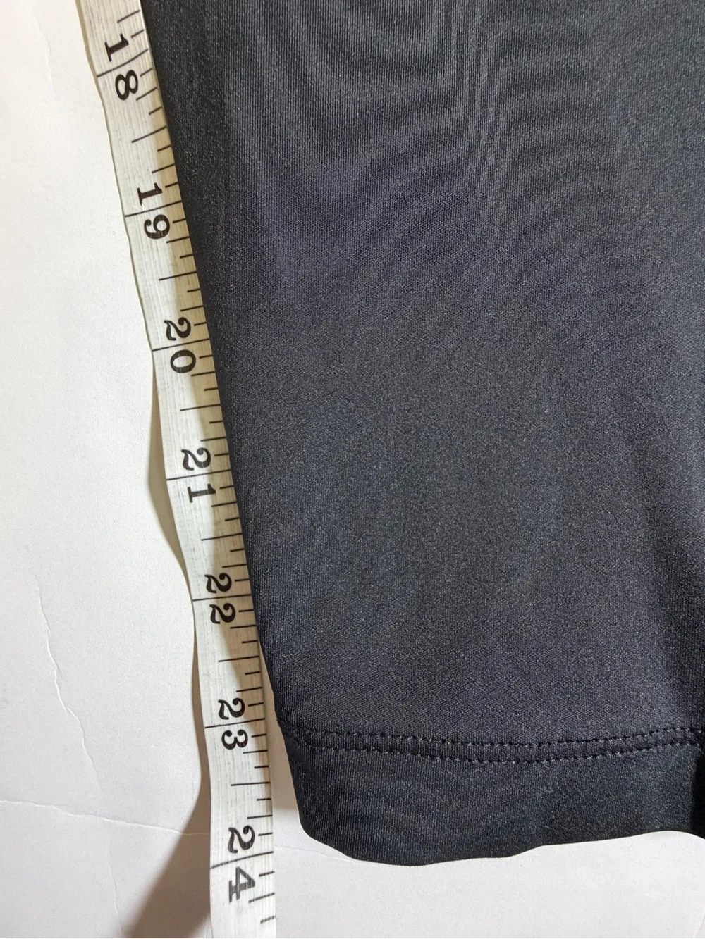 Nike Womens Black Athletic Leggings with Blue Trim